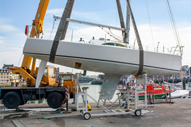 boat being upgraded
